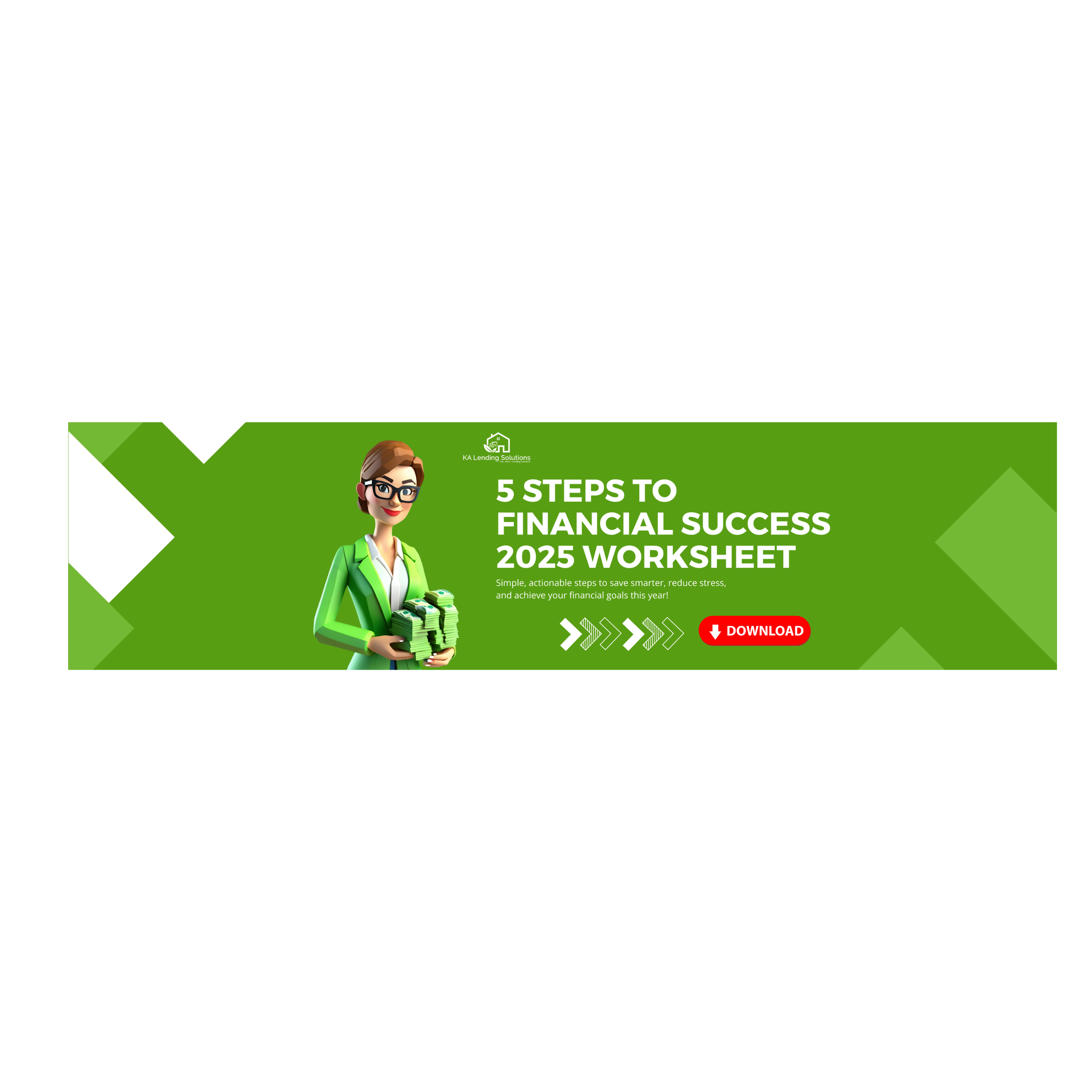 Finance success 2025 worksheet banner